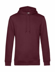 B&C Collection Férfi kapucnis hosszú ujjú organikus pulóver B and C Organic Hooded M, Burgundi vörös