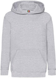 Fruit of the Loom Gyerek Pulóver Kapucnis Hosszú ujjú Fruit of the Loom Classic Hooded Sweat Kids - 140 (9-11), Heather szürke