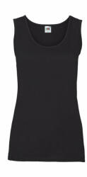 Fruit of the Loom Női ujjatlan póló Fruit of the Loom Ladies' Valueweight Vest M (12), Fekete