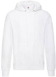 Fruit of the Loom Férfi Pulóver Kapucnis Hosszú ujjú Fruit of the Loom Classisc Hooded Sweat - 2XL, Fehér