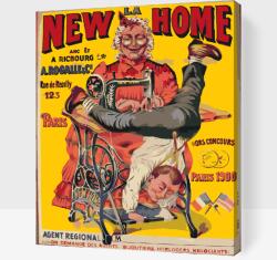  Festés számok szerint - Új otthon Méret: 40x50cm, Keretezés: Keret nélkül (csak a vászon)