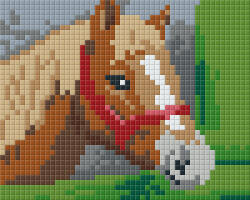 Pixelhobby Pixel szett 1 normál alaplappal, színekkel, ló (801360)
