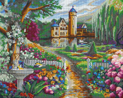 Pixelhobby Pixel szett 16 normál alaplappal, színekkel, virágos park (816002)