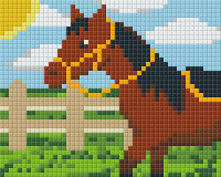 Pixelhobby Pixel szett 1 normál alaplappal, színekkel, ló (801250)