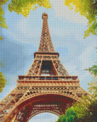 Pixelhobby Pixel szett 16 normál alaplappal, színekkel, Eiffel-torony (816207)