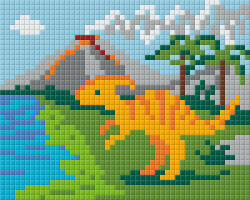 Pixelhobby Pixel szett 1 normál alaplappal, színekkel, dínó (801256)