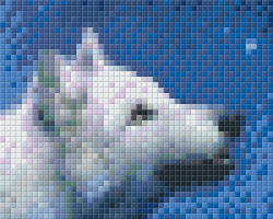 Pixelhobby Pixel szett 1 normál alaplappal, színekkel, farkas (801302)