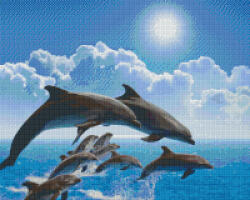 Pixelhobby Pixel szett 16 normál alaplappal, színekkel, delfinek (816212)