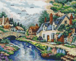 Pixelhobby Pixel szett 9 normál alaplappal, színekkel, falu (809132)