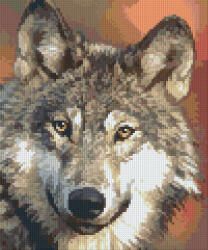 Pixelhobby Pixel szett 6 normál alaplappal, színekkel, farkas (806089)