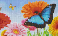 Pixelhobby Pixel szett 8 normál alaplappal, színekkel, pillangó virágokkal (808109)