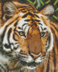 Pixelhobby Pixel szett 4 normál alaplappal, színekkel, tigris (804461)