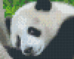 Pixelhobby Pixel szett 1 normál alaplappal, színekkel, panda (801308)