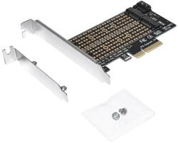 Makki Контролер Makki MAKKI-M2-PCIE-2X, от PCI-E x4(м) към 2x M. 2 (NVMe+SATA), за 2230/2242/2260/2280 (MAKKI-M2-PCIE-2X)