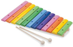 New Classic Toys Xilofon Lemn - 12 note colorate (NC10236) - roua Instrument muzical de jucarie