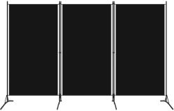 vidaXL fekete 3 paneles paraván 260 x 180 cm (320734) - vidaxl