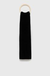 Superdry sál gyapjú keverékből fekete, sima - fekete Univerzális méret - answear - 11 990 Ft