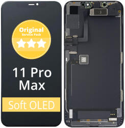 Apple iPhone 11 Pro Max - LCD Kijelző + Érintőüveg + Keret - 661-14099 Genuine Service Pack