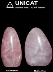  Obelisc Cuart Roz Mineral Natural 2 Varfuri - 83-93 x 19-23 x 19-22 mm - 1 Buc