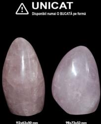  Obelisc Cuart Roz Mineral Natural - 98-112 x 62-73 x 50-53 mm - ( XXL) - 1 Buc