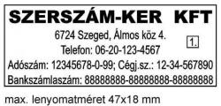 TRODAT Szöveglemez 47 X18 Mm Max 5 Sor - pecsetfutar