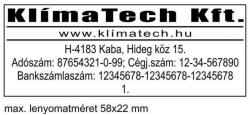 TRODAT Szöveglemez 58 X22 Mm Max 7 Sor - pecsetfutar