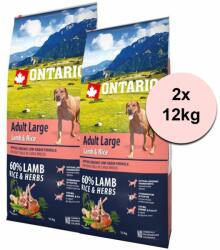 ONTARIO ONTARIO Adult Large - lamb & rice 2 x 12kg