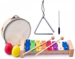 Woodyland Set muzical pentru copii Woody - Instrumente din lemn (91893) Instrument muzical de jucarie