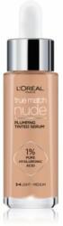 L'Oréal True Match Nude Plumping Tinted Serum szérum egységesíti a bőrszín tónusait árnyalat 3-4 Light Medium 30 ml