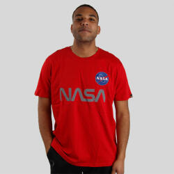 Alpha Industries Férfi póló alpha industries NASA Reflective T-Shirt Red