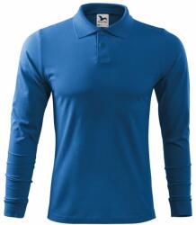 MALFINI Tricou polo de bărbați cu mânecă lungă Single J. LS - Albastru azur | S (2111413)