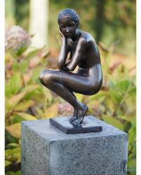 Thermobrass Statuie de bronz clasica Squatting woman 37x15x19 cm