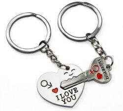 Romantikus, szerelmes, Valentin napi ajándék kulcsos szív összeilleszthető páros kulcstartó