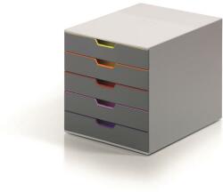 DURABLE Irattároló, műanyag, 5 fiókos, DURABLE "VARICOLOR® 5", szürke (DB760527) - irodaoutlet