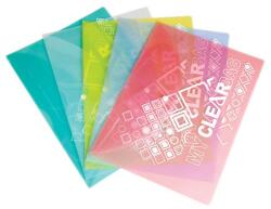 FlexOffice Irattartó tasak, A4, PP, patentos, 180 mikron, FLEXOFFICE "FO-CBF05", vegyes színek (FOCBF05V) - irodaoutlet