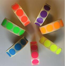  Etikett, 20 mm kör, 1000 etikett/tekercs, fluo piros (ISCK20P) - irodaoutlet