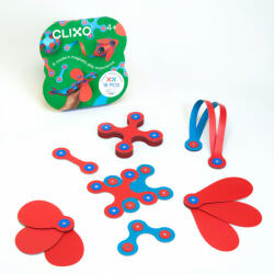 Clics Toys Set Clixo de construit cu magnet, Itsy pack Flamingo-Turquoise 18 (clixo201003)