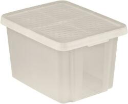 Keter Tárolódoboz, tetővel, 26 l, áttetsző, CURVER "Essentials (CSC26E) - irodaoutlet