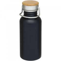 EVERESTUS Sticla de apa sport, Everestus, 21OCT0921, 550 ml, 18.8 x Ø 7.4 cm, Otel, Bambus, Negru (EVE06-10065790)