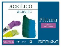 Fedrigoni Bloc hartie pictura acrilic Pittura Fabriano, 30 x 40 cm, 400 g/mp, 10 coli