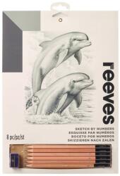 Reeves Desen contur pretiparit Dolphins Reeves Carte de colorat