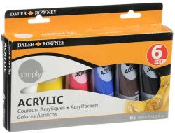 Daler-Rowney Set culori acrilice 6x75ml Simply Daler Rowney