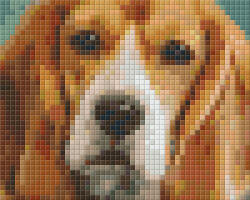Pixelhobby Pixel szett 1 normál alaplappal, színekkel, kutya, basset hound (801301)