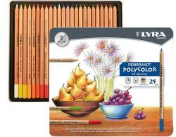 LYRA Set 24 creioane colorate Rembrandt Polycolor Lyra