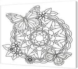 Panza sasiu predesenata Butterfly Mandala Pintcolor