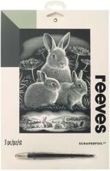 Reeves Gravura predesenata Silver Rabbits Reeves Carte de colorat