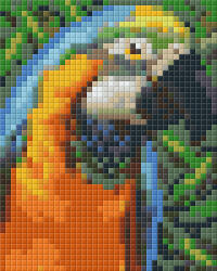 Pixelhobby Pixel szett 1 normál alaplappal, színekkel, papagáj (801328)