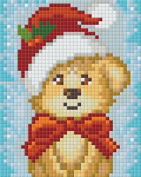 Pixelhobby Pixel szett 1 normál alaplappal, színekkel, karácsonyi maci (801421)