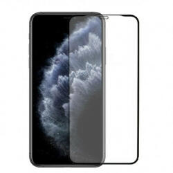 DEVIA iPhone 12 Pro Max üvegfólia, tempered glass, előlapi, 3D, edzett, hajlított, matt, fekete kerettel, hátlapi fóliával, Devia