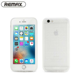 REMAX Telefon tok, iPhone 6 Plus / 6S Plus műanyag, elő+hátlapi, 360 fokos védelem, fehér, Remax Journey